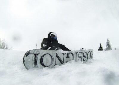 GoPro Snow Snowboarding Sitting Side